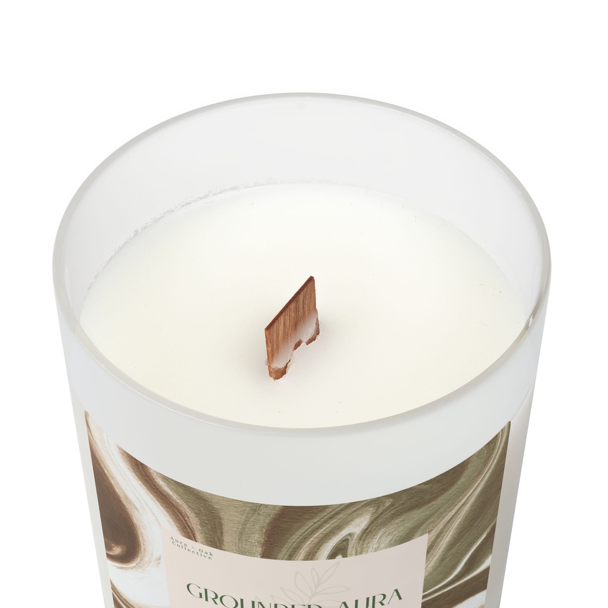 Grounded Aura Frosted Glass Candle – 11oz, Fraser Fir
