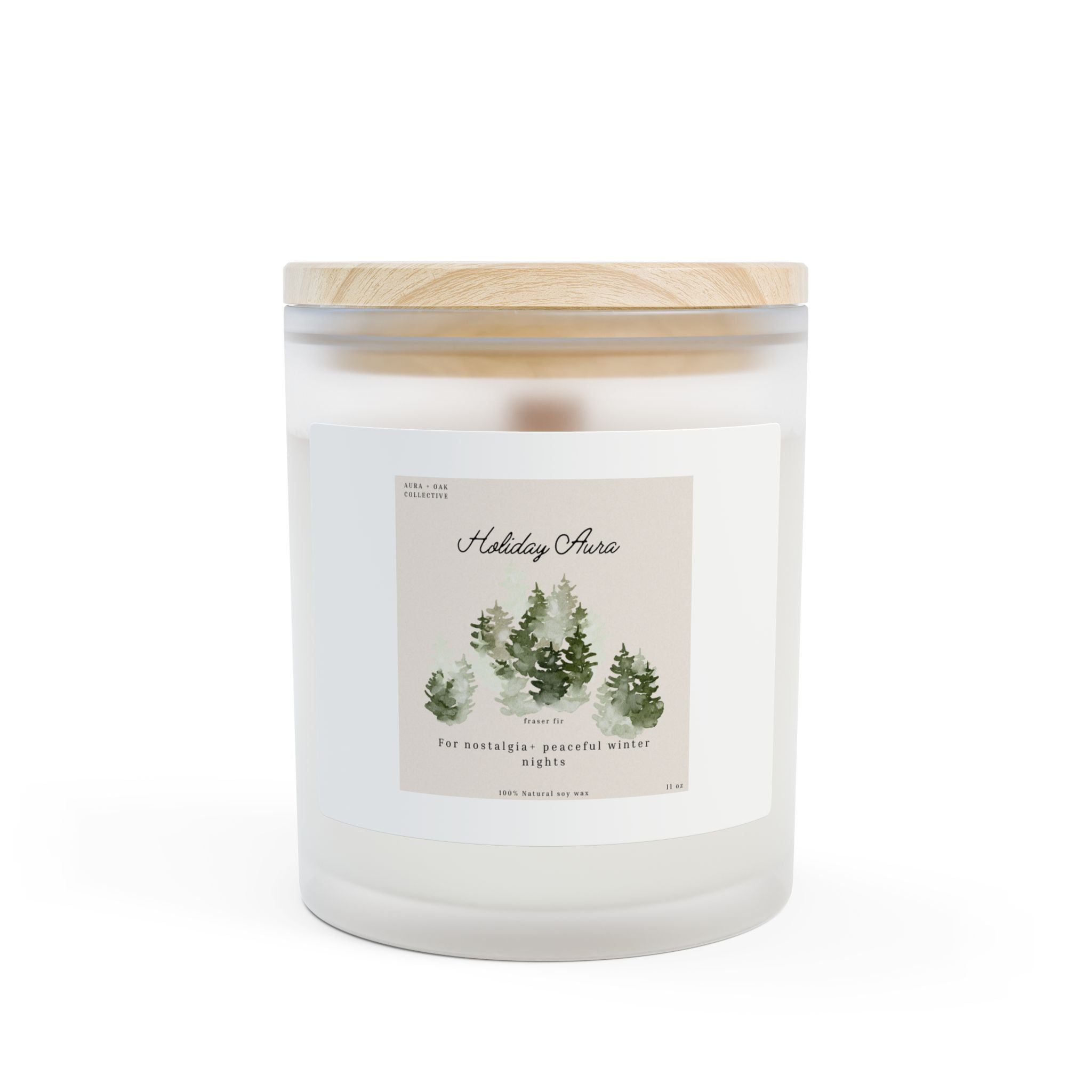 Holiday Aura Fraser Fir Candle | Limited Edition Winter Soy Candle