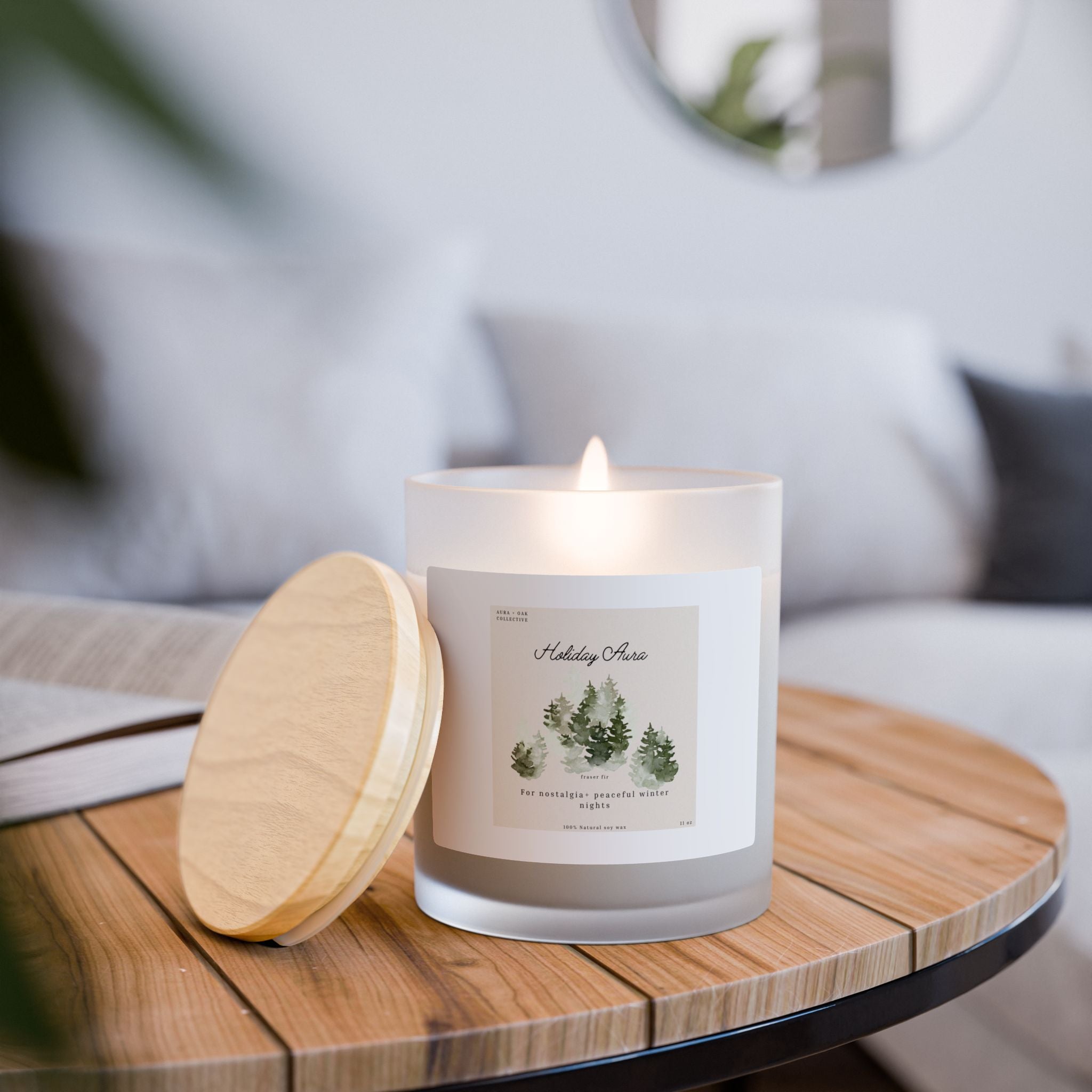 Holiday Aura Fraser Fir Candle | Limited Edition Winter Soy Candle