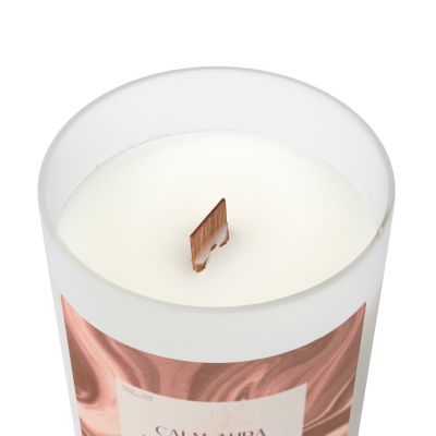Calm Aura Frosted Glass Candle — 11 oz, Lavender